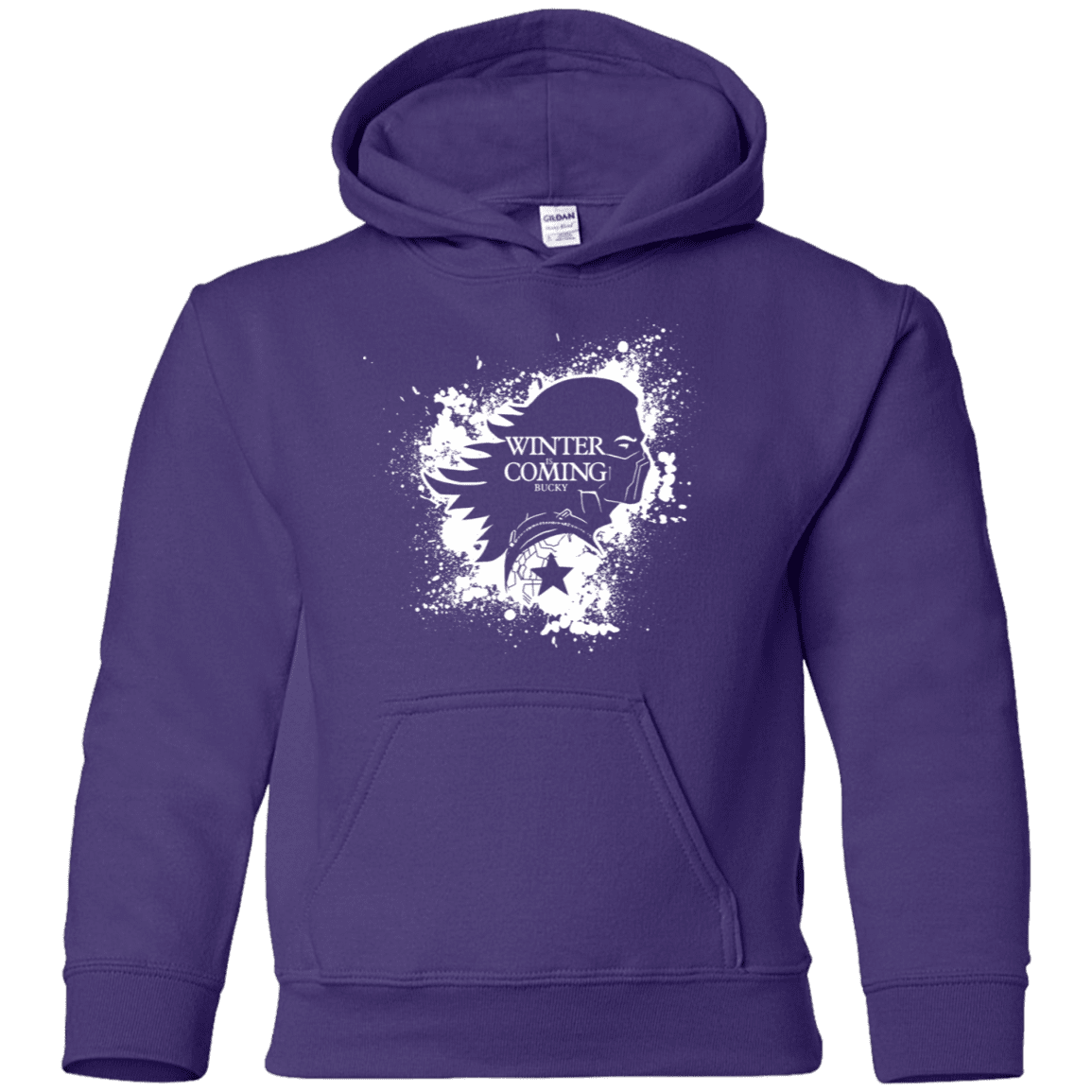 Sweatshirts Purple / YS Bucky Black Youth Hoodie