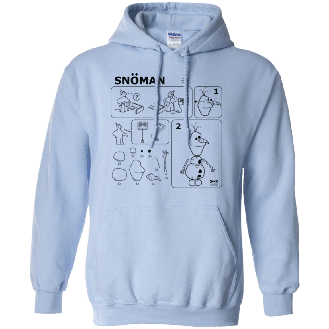 Sweatshirts Light Blue / Small Build a Snowman Pullover Hoodie