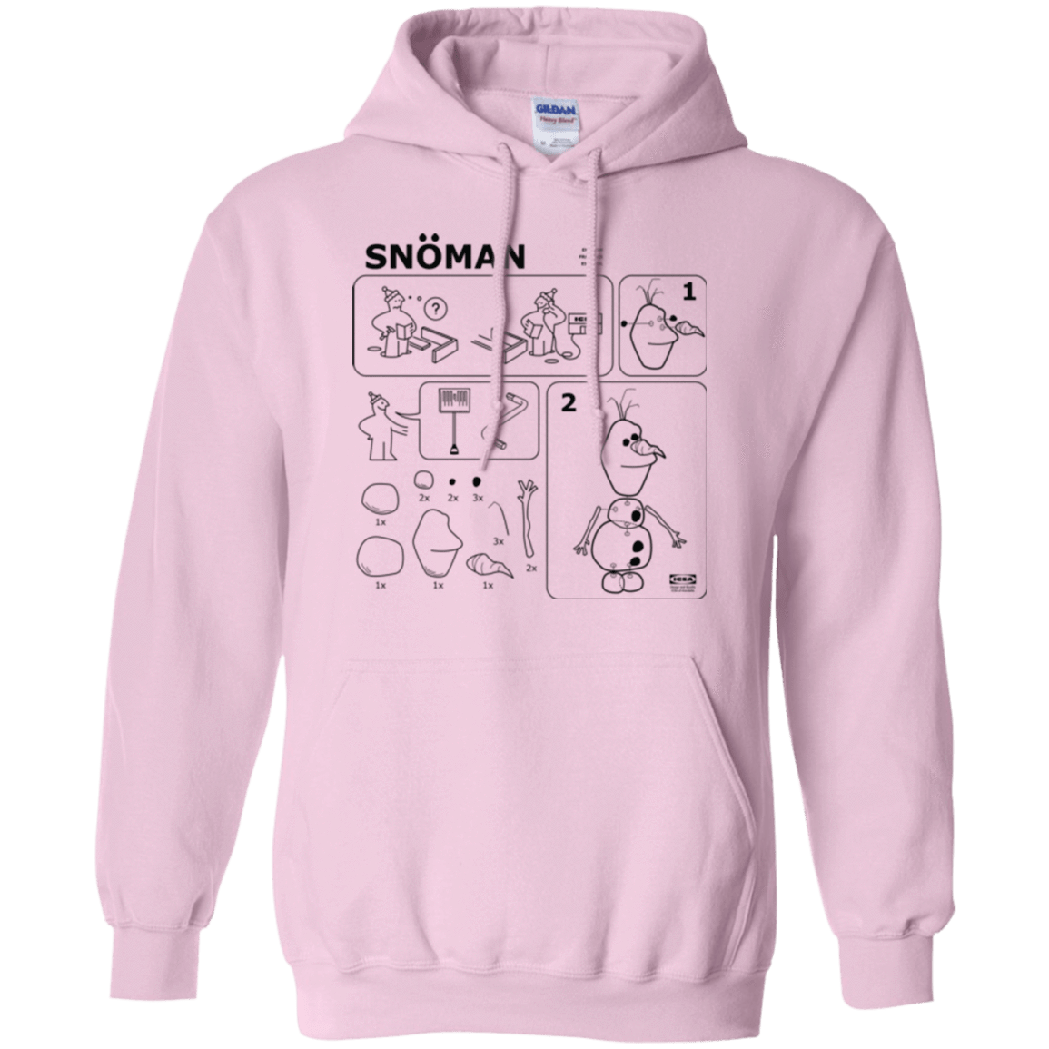 Sweatshirts Light Pink / Small Build a Snowman Pullover Hoodie