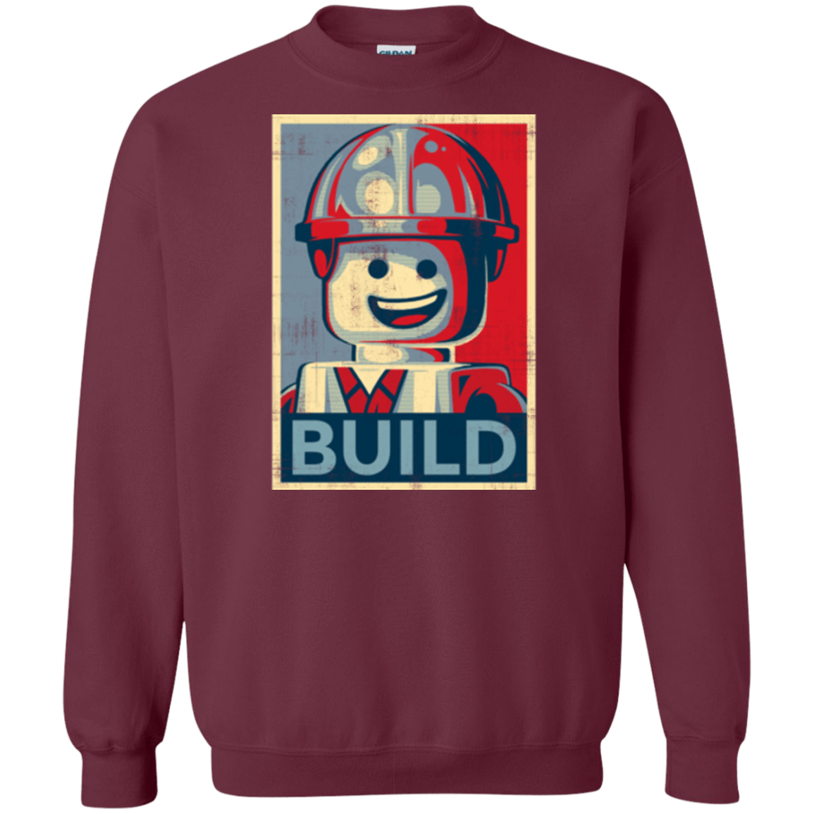 Sweatshirts Maroon / Small Build Crewneck Sweatshirt