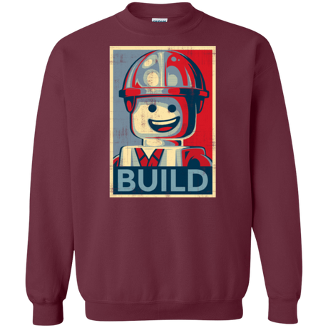 Sweatshirts Maroon / Small Build Crewneck Sweatshirt