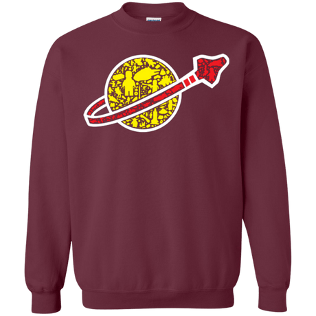 Sweatshirts Maroon / Small Building in Space Crewneck Sweatshirt
