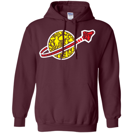 Sweatshirts Maroon / Small Building in Space Pullover Hoodie