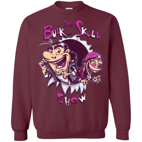 Sweatshirts Maroon / Small Bulk and Skull Show Crewneck Sweatshirt