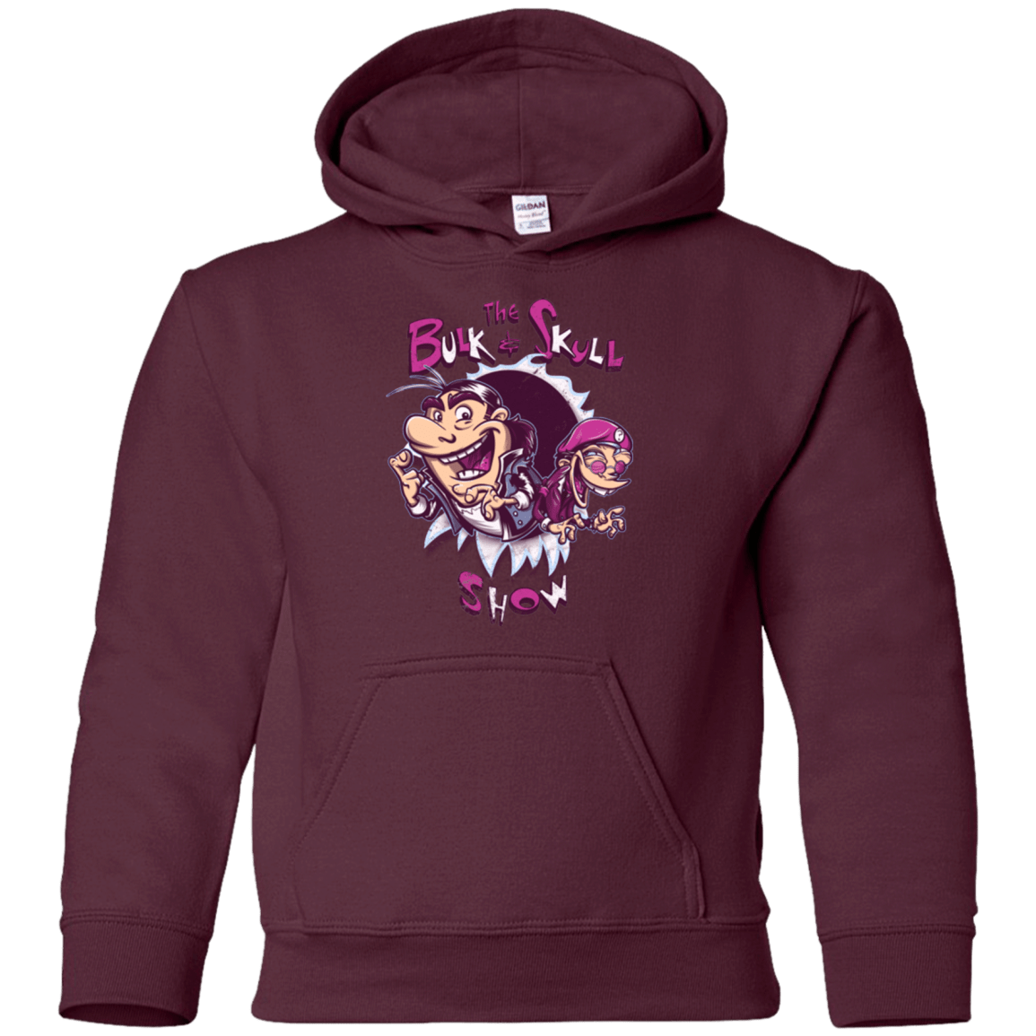 Sweatshirts Maroon / YS Bulk and Skull Show Youth Hoodie