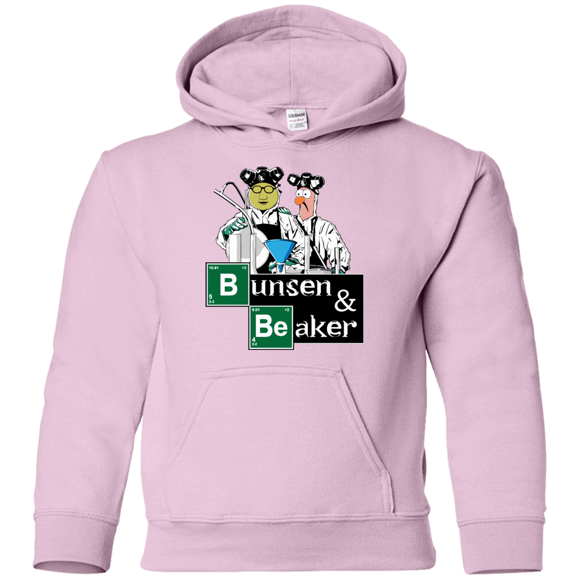 Sweatshirts Light Pink / YS Bunsen & Beaker Youth Hoodie