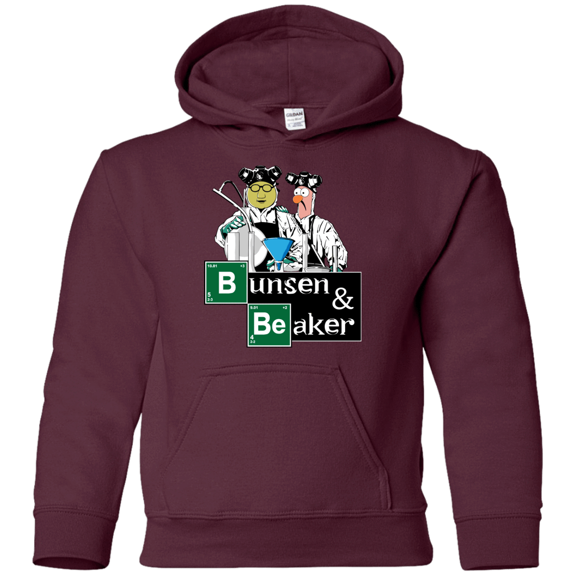 Sweatshirts Maroon / YS Bunsen & Beaker Youth Hoodie