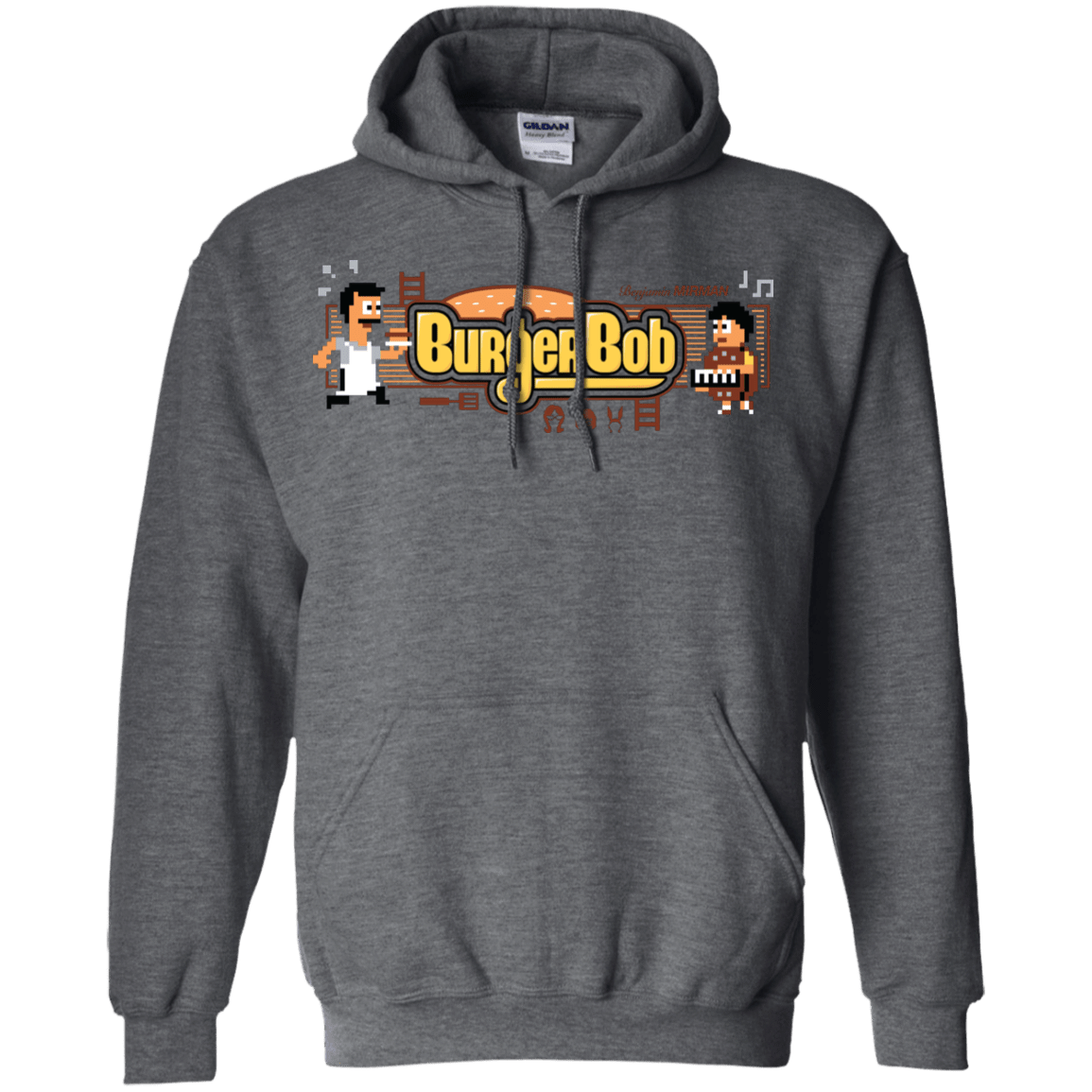 Sweatshirts Dark Heather / Small Burger Bob Pullover Hoodie