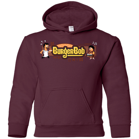 Sweatshirts Maroon / YS Burger Bob Youth Hoodie