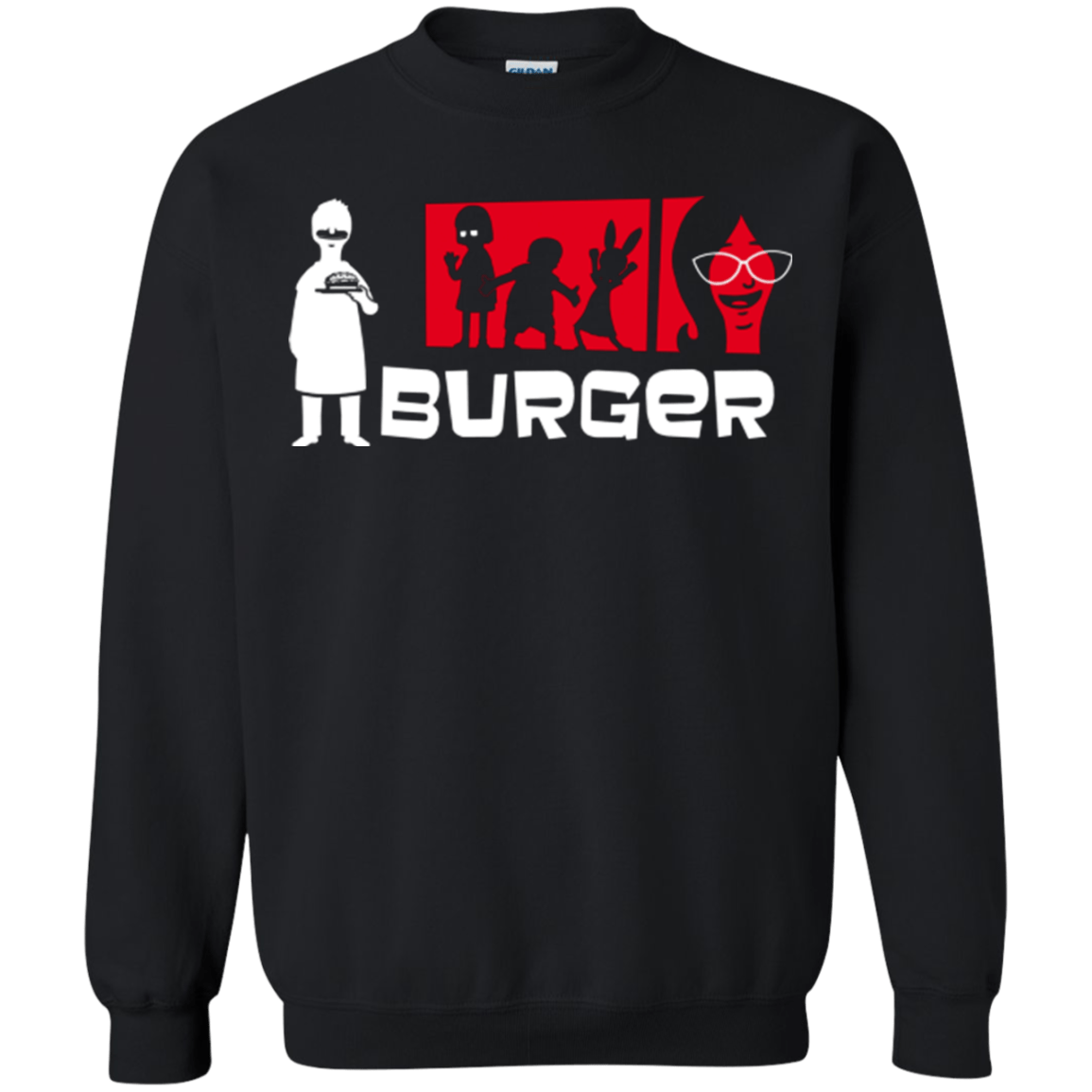 Sweatshirts Black / S Burger Crewneck Sweatshirt