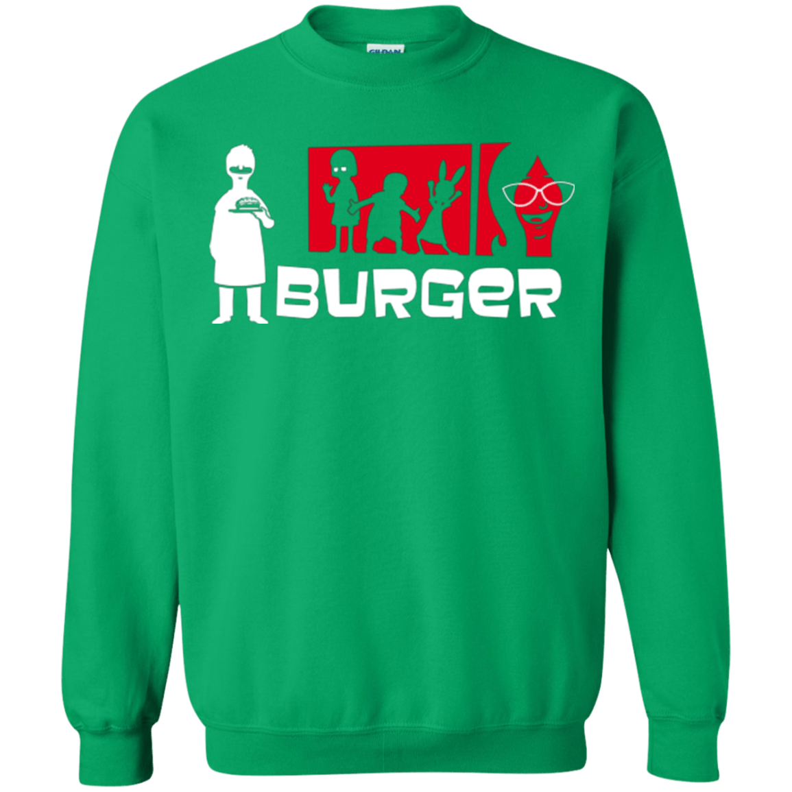 Sweatshirts Irish Green / S Burger Crewneck Sweatshirt