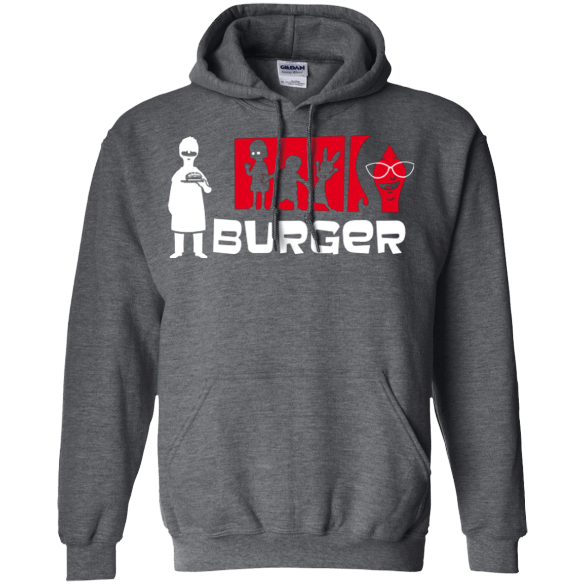 Sweatshirts Dark Heather / S Burger Pullover Hoodie