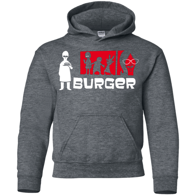 Sweatshirts Dark Heather / YS Burger Youth Hoodie