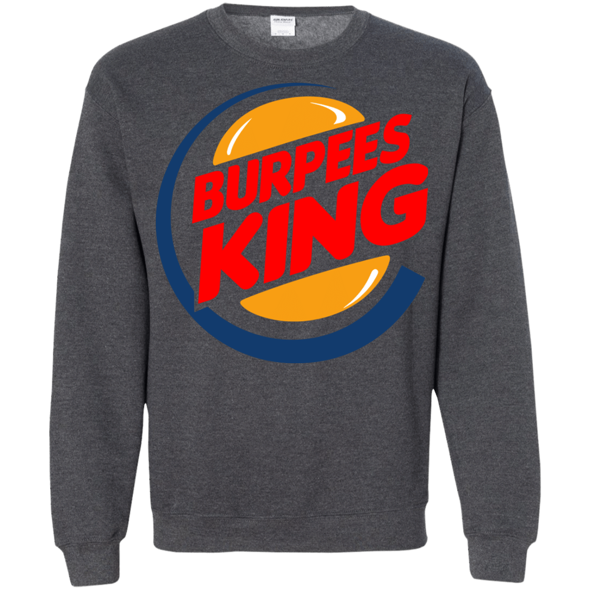 Sweatshirts Dark Heather / Small Burpees King Crewneck Sweatshirt
