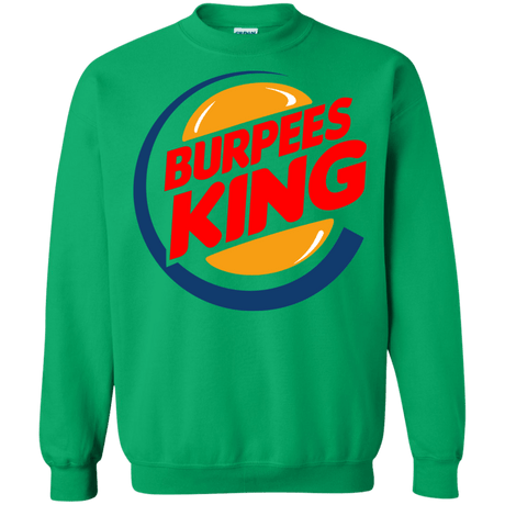 Sweatshirts Irish Green / Small Burpees King Crewneck Sweatshirt