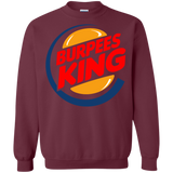 Sweatshirts Maroon / Small Burpees King Crewneck Sweatshirt