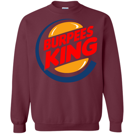 Sweatshirts Maroon / Small Burpees King Crewneck Sweatshirt