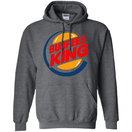 Sweatshirts Dark Heather / Small Burpees King Pullover Hoodie