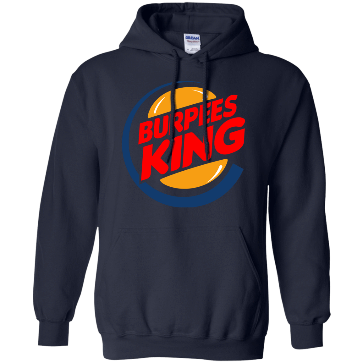 Sweatshirts Navy / Small Burpees King Pullover Hoodie