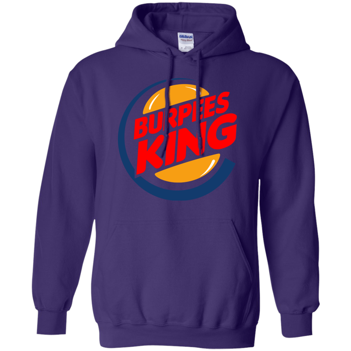 Sweatshirts Purple / Small Burpees King Pullover Hoodie