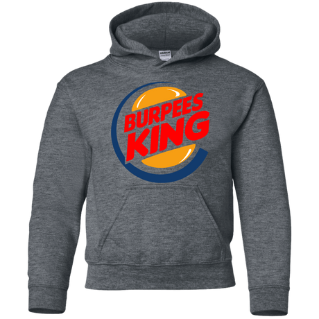 Sweatshirts Dark Heather / YS Burpees King Youth Hoodie