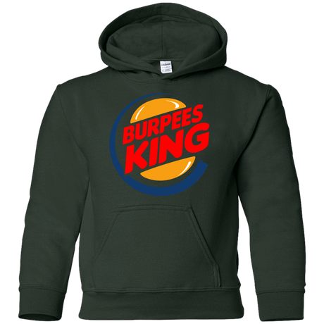 Sweatshirts Forest Green / YS Burpees King Youth Hoodie