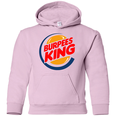 Sweatshirts Light Pink / YS Burpees King Youth Hoodie