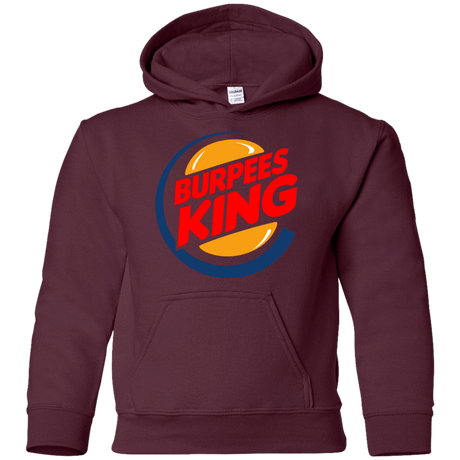 Sweatshirts Maroon / YS Burpees King Youth Hoodie