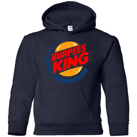 Sweatshirts Navy / YS Burpees King Youth Hoodie
