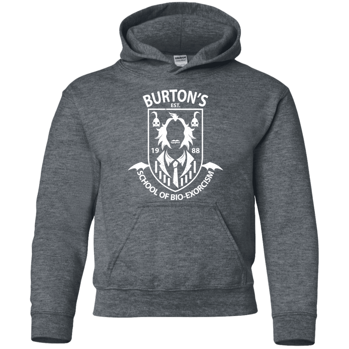 Sweatshirts Dark Heather / YS Burtons School of Bio Exorcism Youth Hoodie