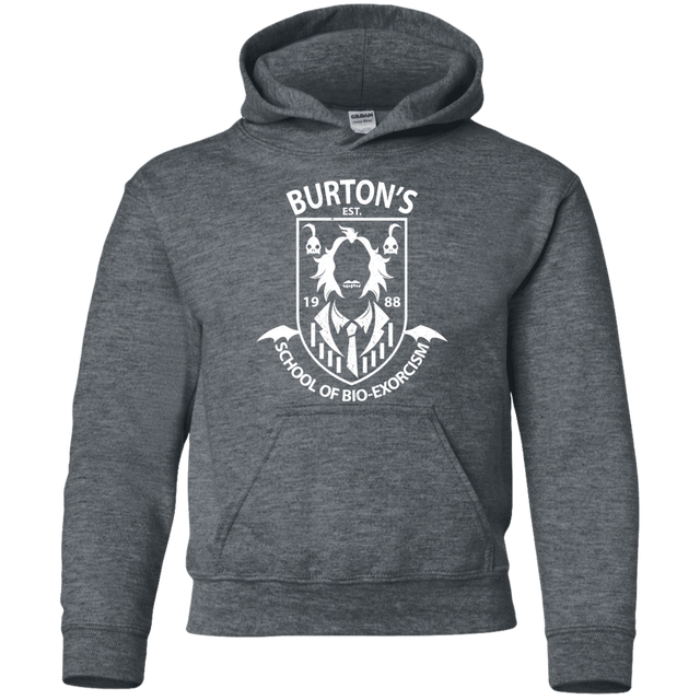 Sweatshirts Dark Heather / YS Burtons School of Bio Exorcism Youth Hoodie