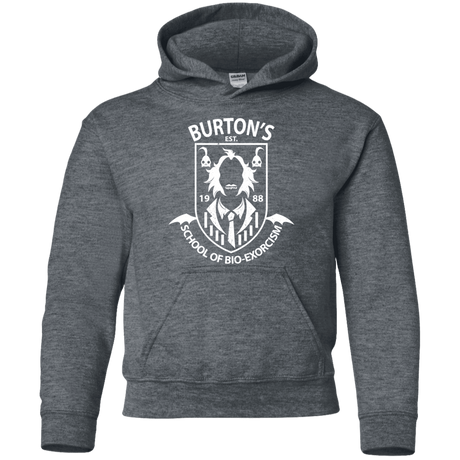 Sweatshirts Dark Heather / YS Burtons School of Bio Exorcism Youth Hoodie