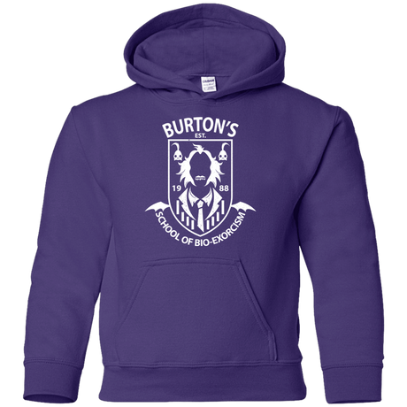 Sweatshirts Purple / YS Burtons School of Bio Exorcism Youth Hoodie