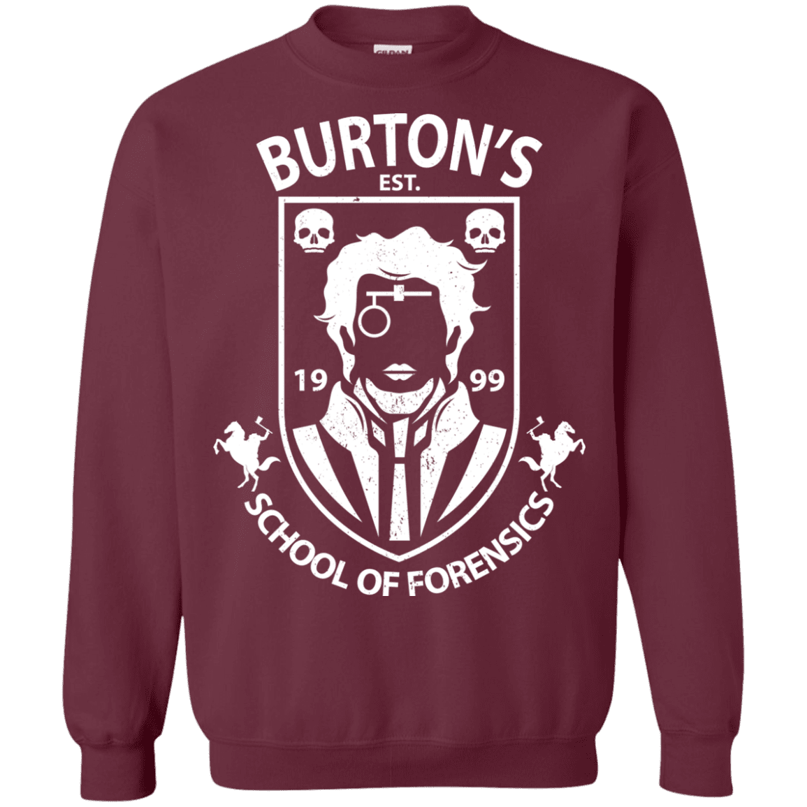 Sweatshirts Maroon / Small Burtons School of Forensics Crewneck Sweatshirt