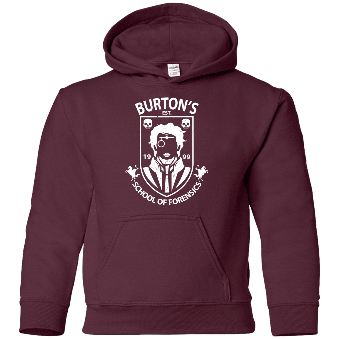 Sweatshirts Maroon / YS Burtons School of Forensics Youth Hoodie