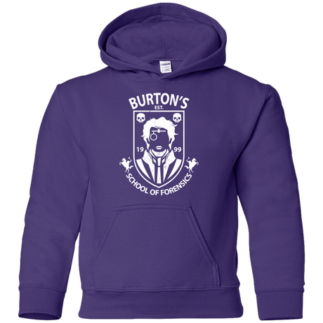 Sweatshirts Purple / YS Burtons School of Forensics Youth Hoodie