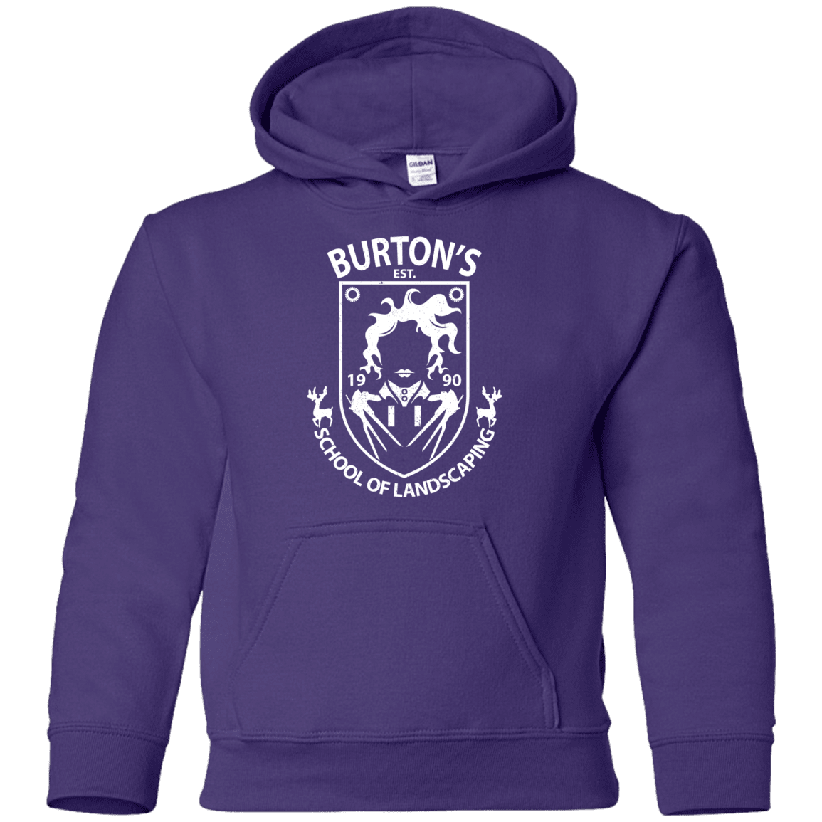 Sweatshirts Purple / YS Burtons School of Landscaping Youth Hoodie