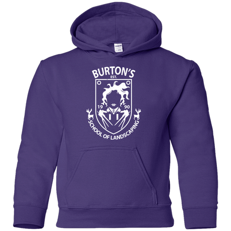 Sweatshirts Purple / YS Burtons School of Landscaping Youth Hoodie