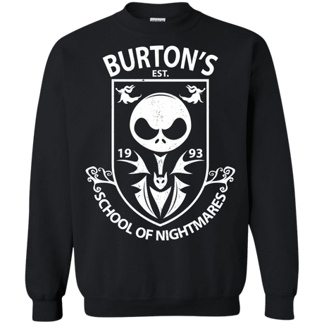 Sweatshirts Black / Small Burtons School of Nightmares Crewneck Sweatshirt