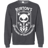 Sweatshirts Dark Heather / Small Burtons School of Nightmares Crewneck Sweatshirt