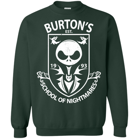 Sweatshirts Forest Green / Small Burtons School of Nightmares Crewneck Sweatshirt