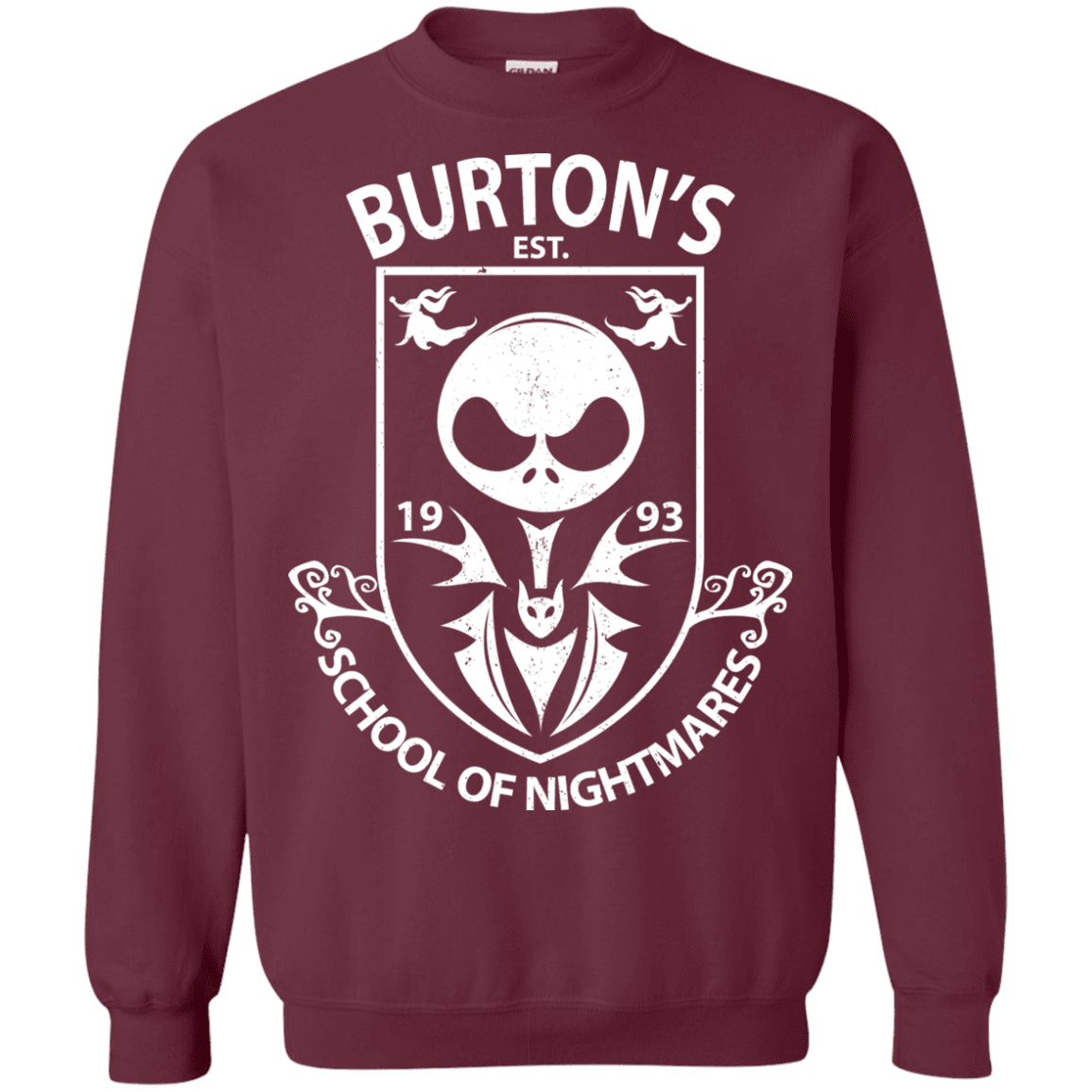 Sweatshirts Maroon / Small Burtons School of Nightmares Crewneck Sweatshirt