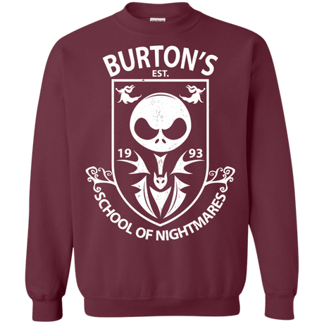 Sweatshirts Maroon / Small Burtons School of Nightmares Crewneck Sweatshirt