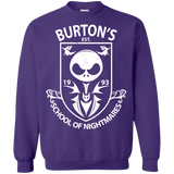 Sweatshirts Purple / Small Burtons School of Nightmares Crewneck Sweatshirt