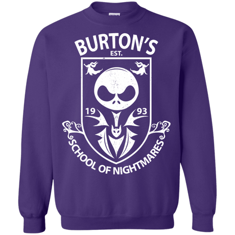 Sweatshirts Purple / Small Burtons School of Nightmares Crewneck Sweatshirt