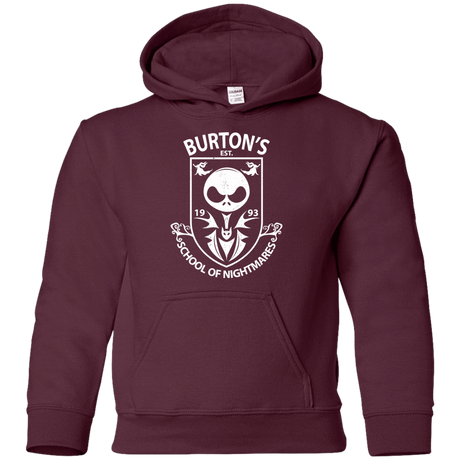 Sweatshirts Maroon / YS Burtons School of Nightmares Youth Hoodie