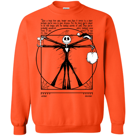 Sweatshirts Orange / Small Burtruvian Man Crewneck Sweatshirt