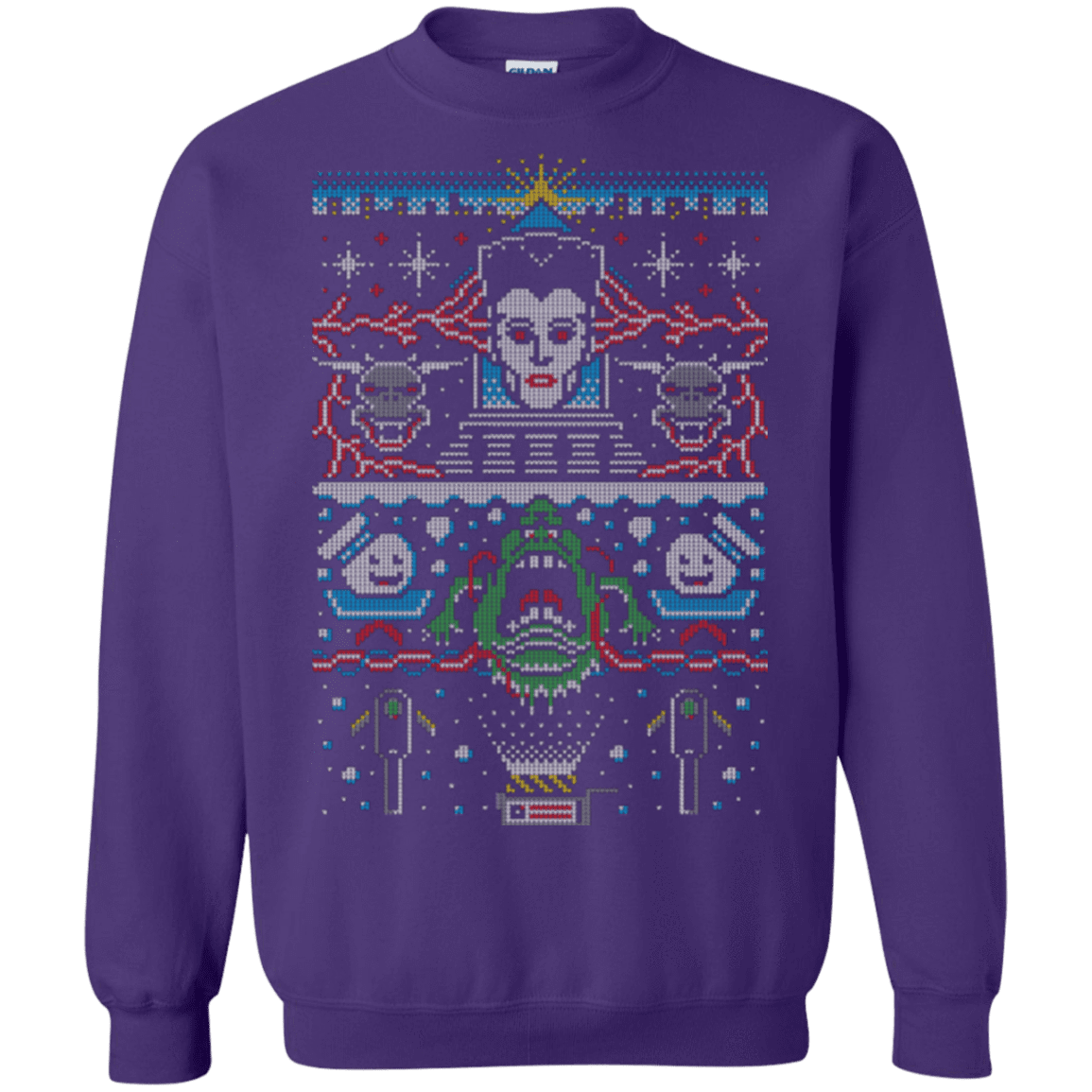 Sweatshirts Purple / Small Bustin Christmas Crewneck Sweatshirt