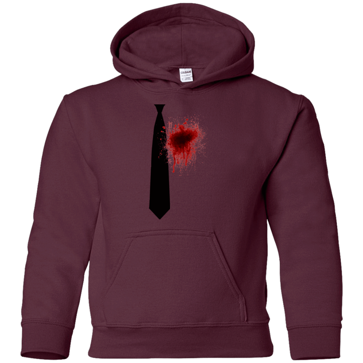 Sweatshirts Maroon / YS Butcher tie Youth Hoodie