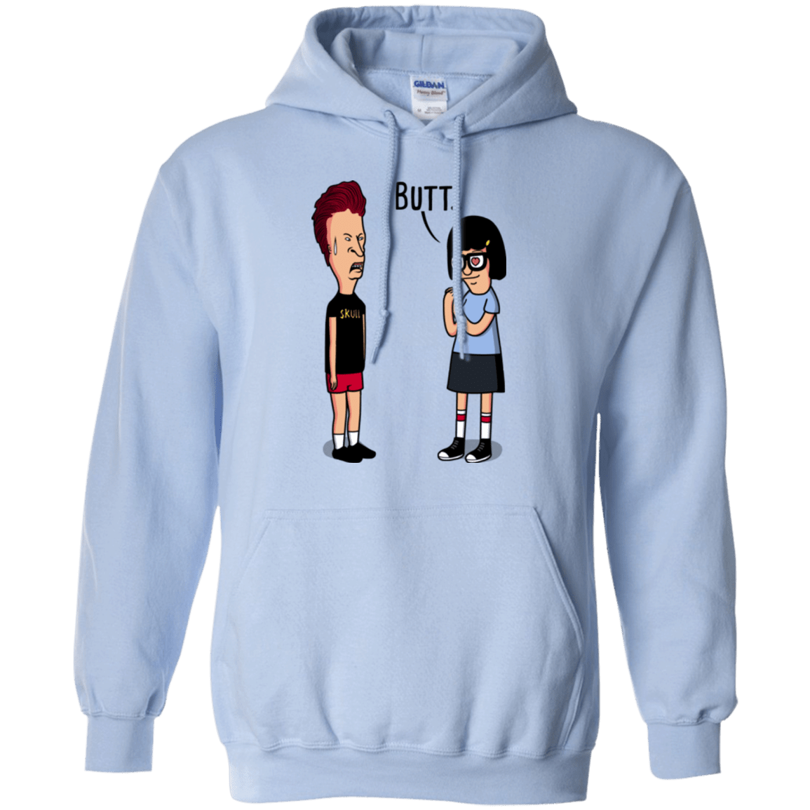 Sweatshirts Light Blue / S butt.. Pullover Hoodie